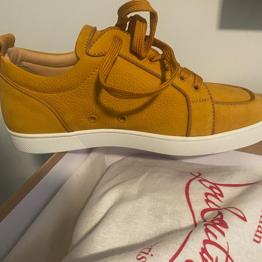 Christian Louboutin Men's Rantulow Orlato Suede Low-Top Sneakers size 43/10 US
